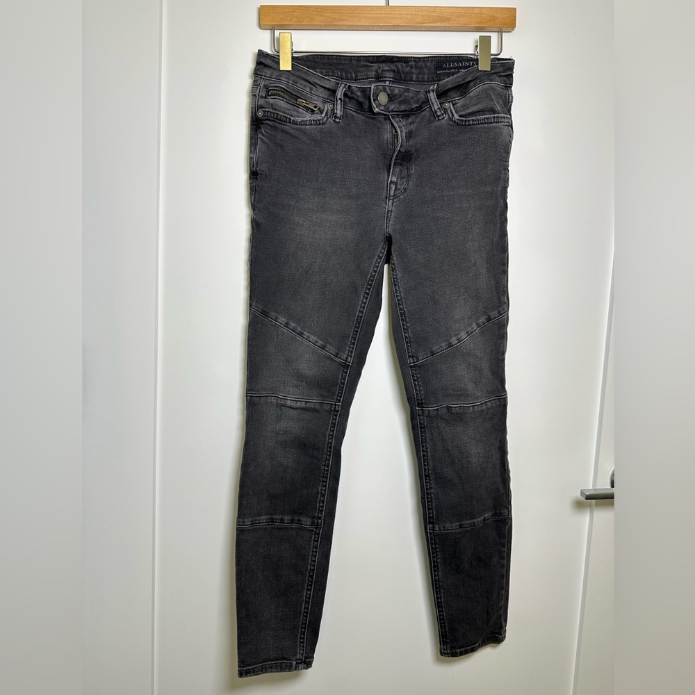 AllSaints Black Denim Skinny Jeans